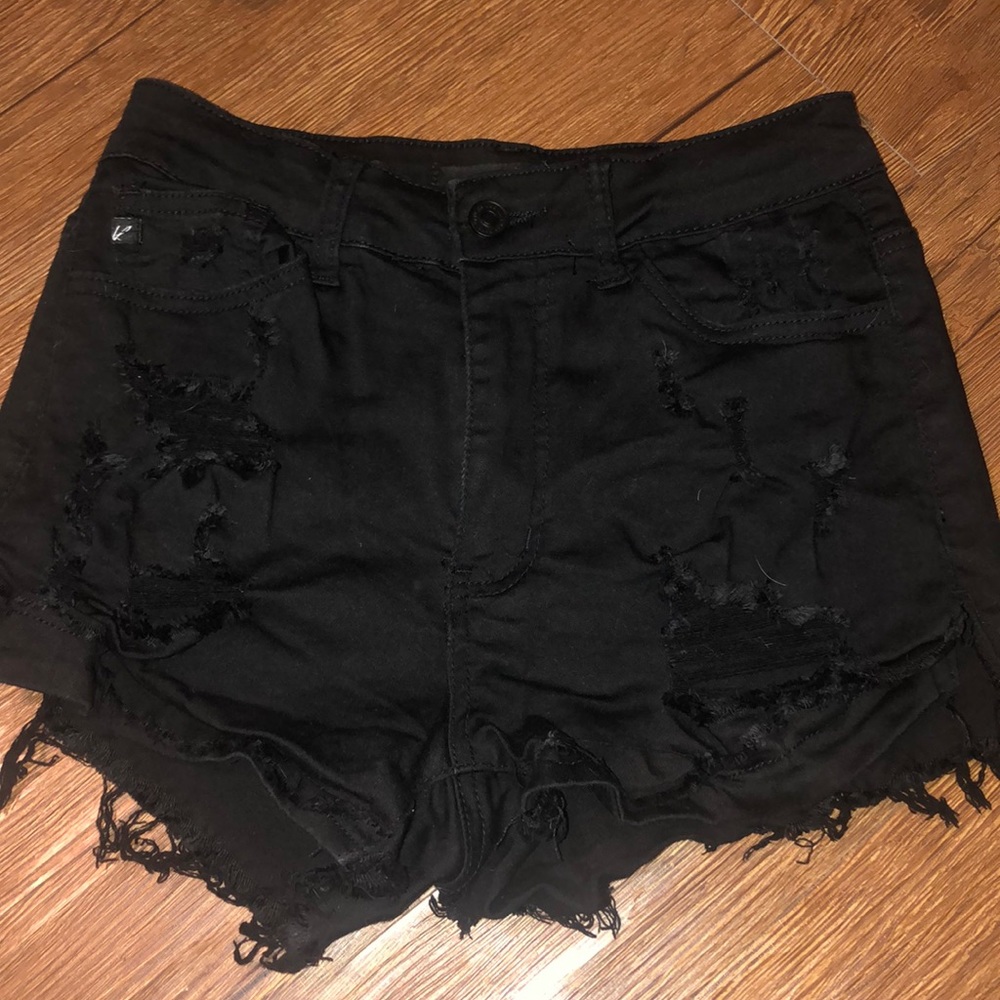 Black Jean shorts